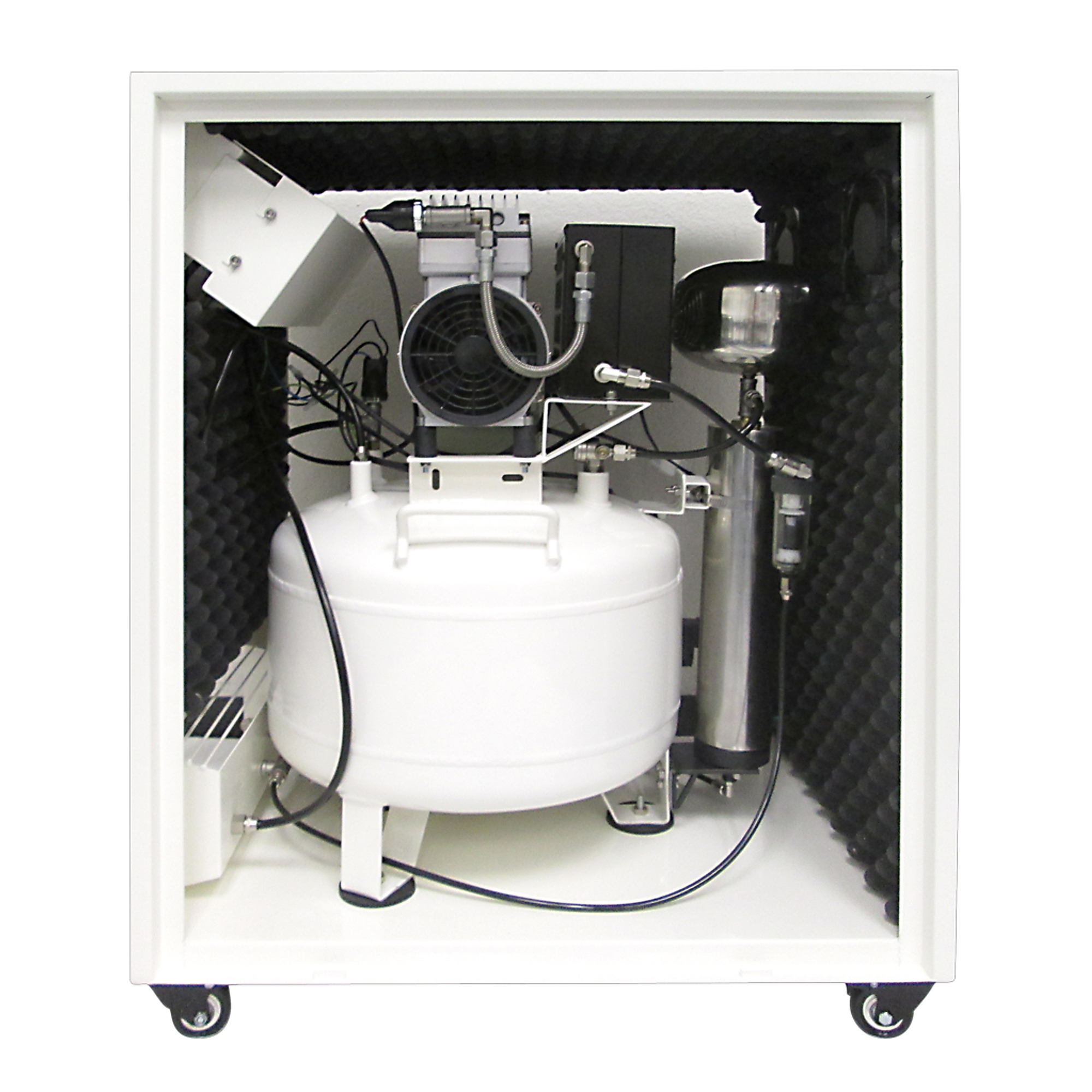California Air Tools, 8 Gal 1 Hp Air Dryer Soundproof Cabinet, Horsepower 1 HP, Air Tank Size 8 Gal, Volts 110 Model# 8010DSPC